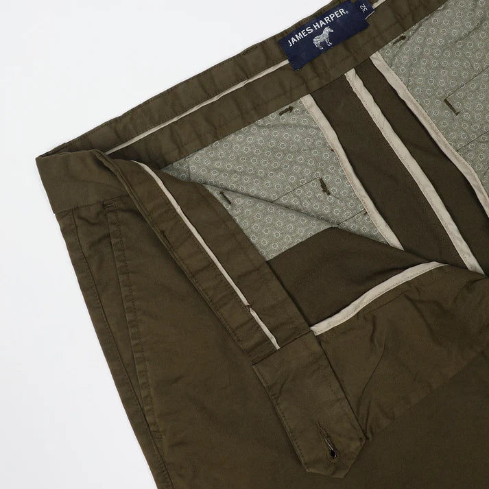 James Harper Stretch Cotton Chino - Olive