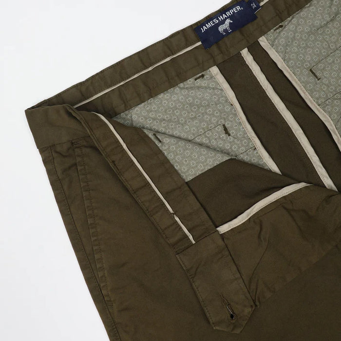 James Harper Stretch Cotton Chino - Olive