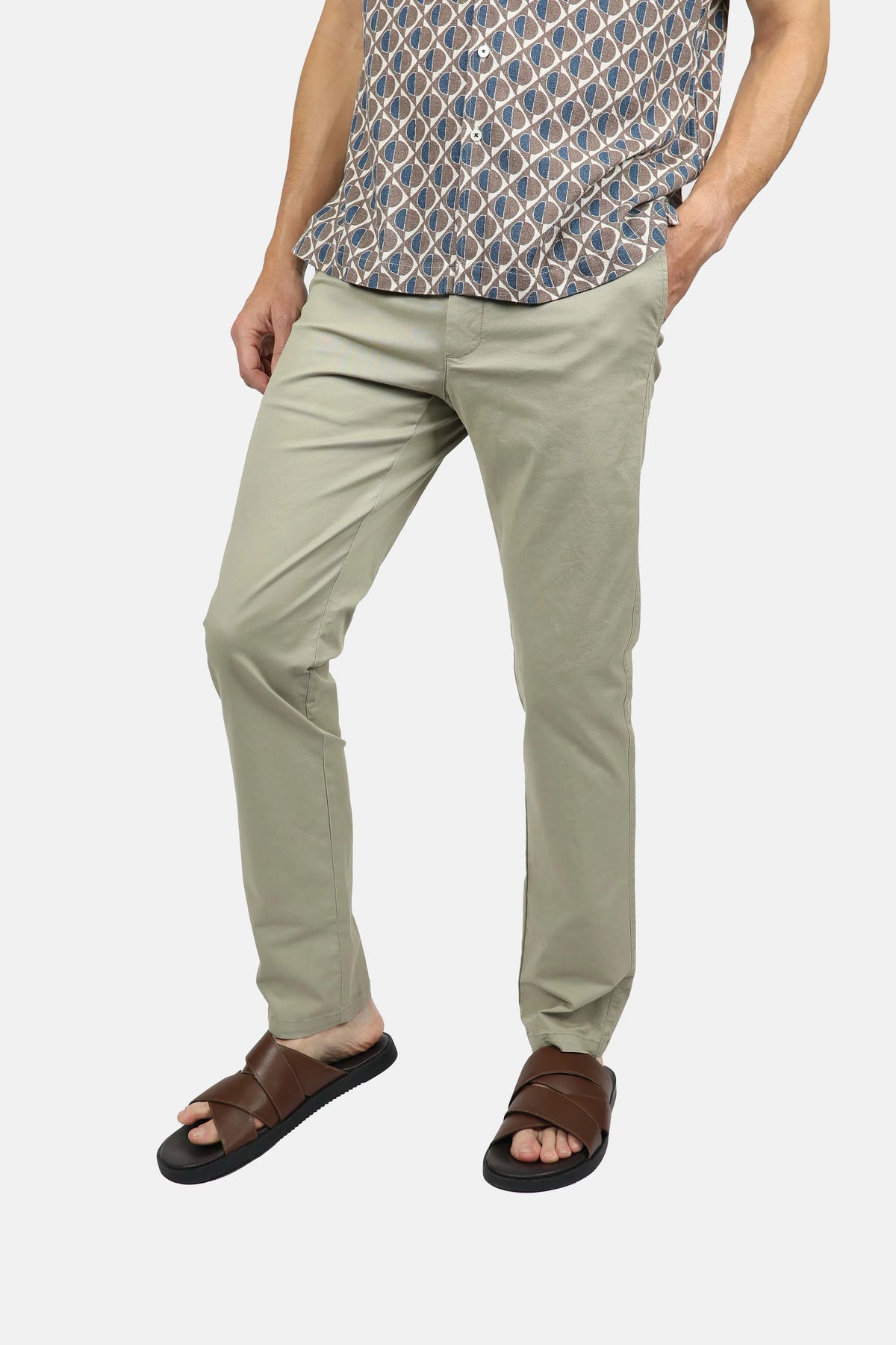 James Harper Stretch Cotton Chino - Sage