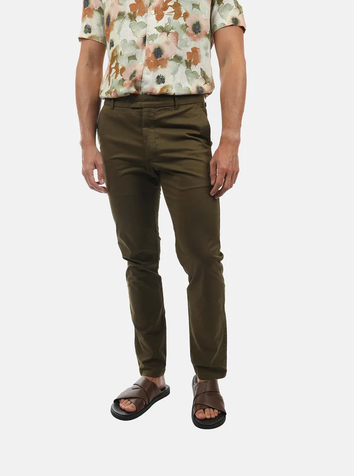 James Harper Stretch Cotton Chino - Olive