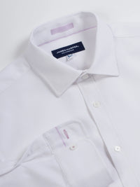 James Harper Long Sleeve Waffle Shirt White