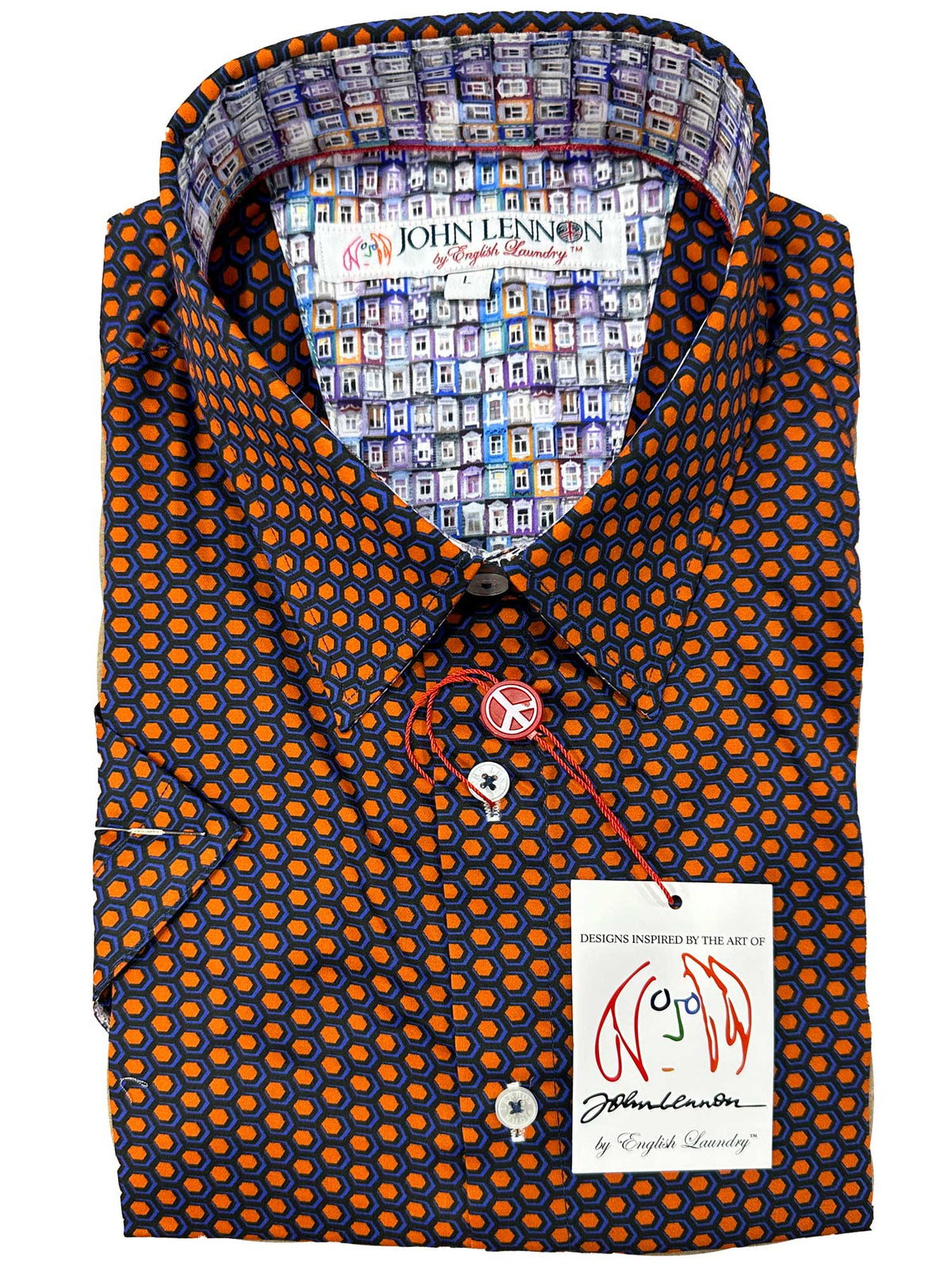 John Lennon Short Sleeve Shirt Redbridge in Ruby