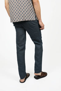 James Harper Navy Houndstooth Pants