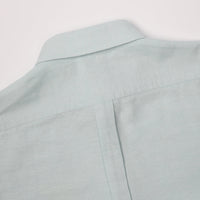 James Harper Long Sleeve Linen Shirt Ice Blue