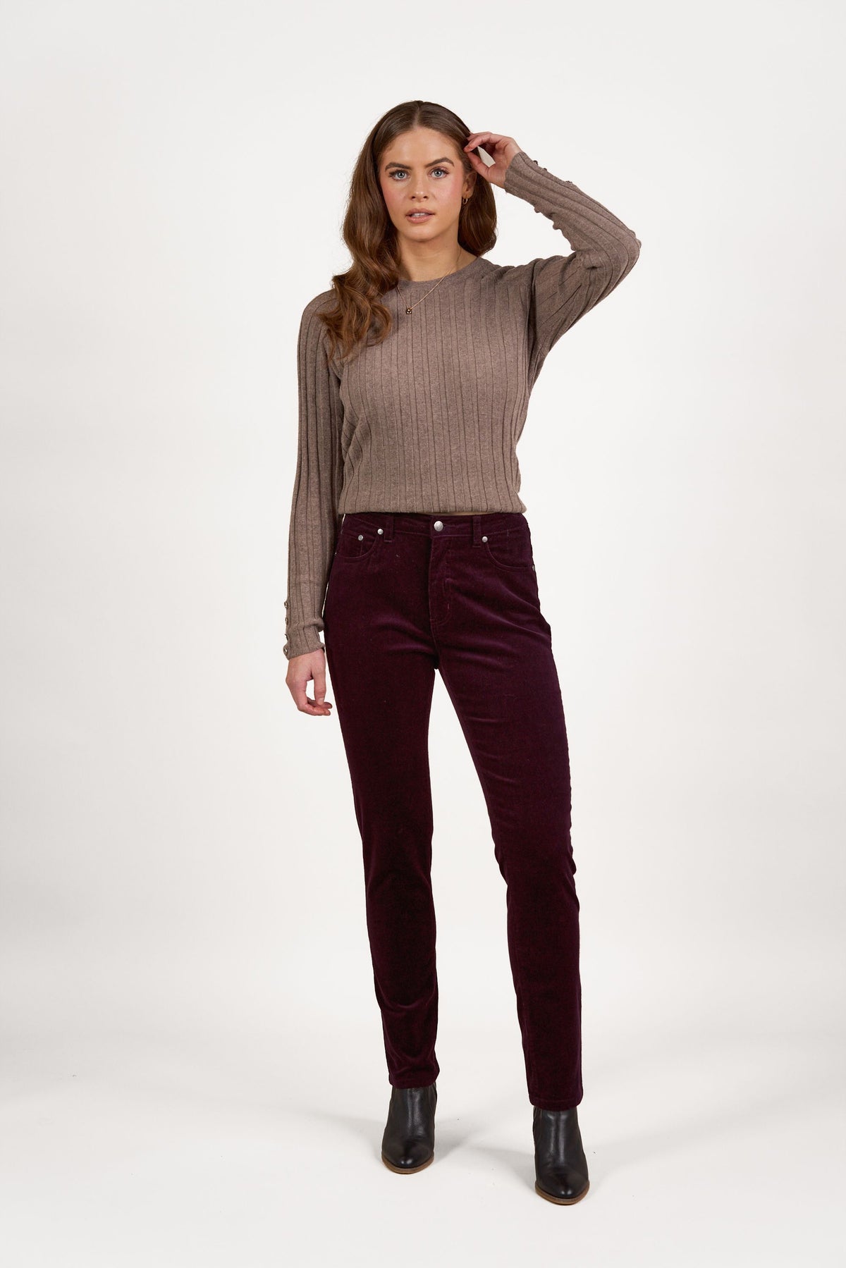 Vassalli 5910M Narrow Leg Full Length Cord Pant