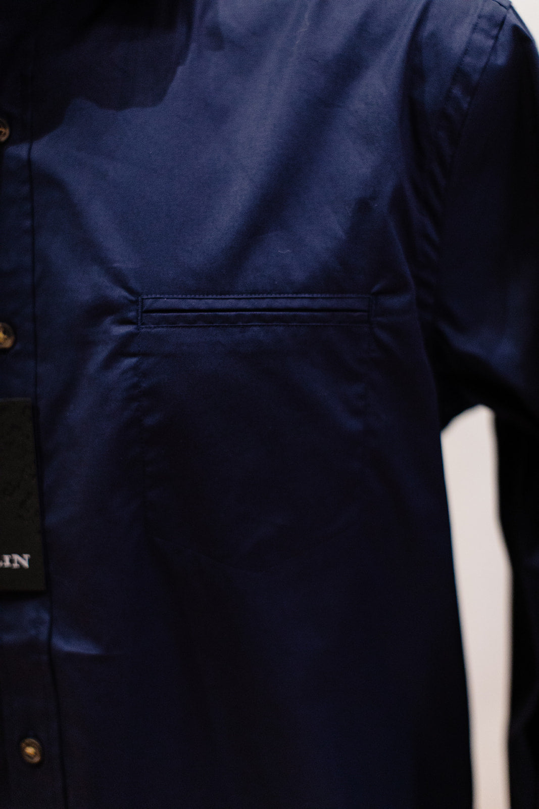 Men's Navy Long Sleeve Shirt - Berlin