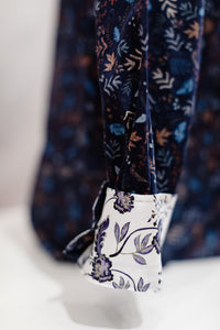 Men's Blue / Beige  Autumn Botanical Long Sleeve Shirt - Berlin