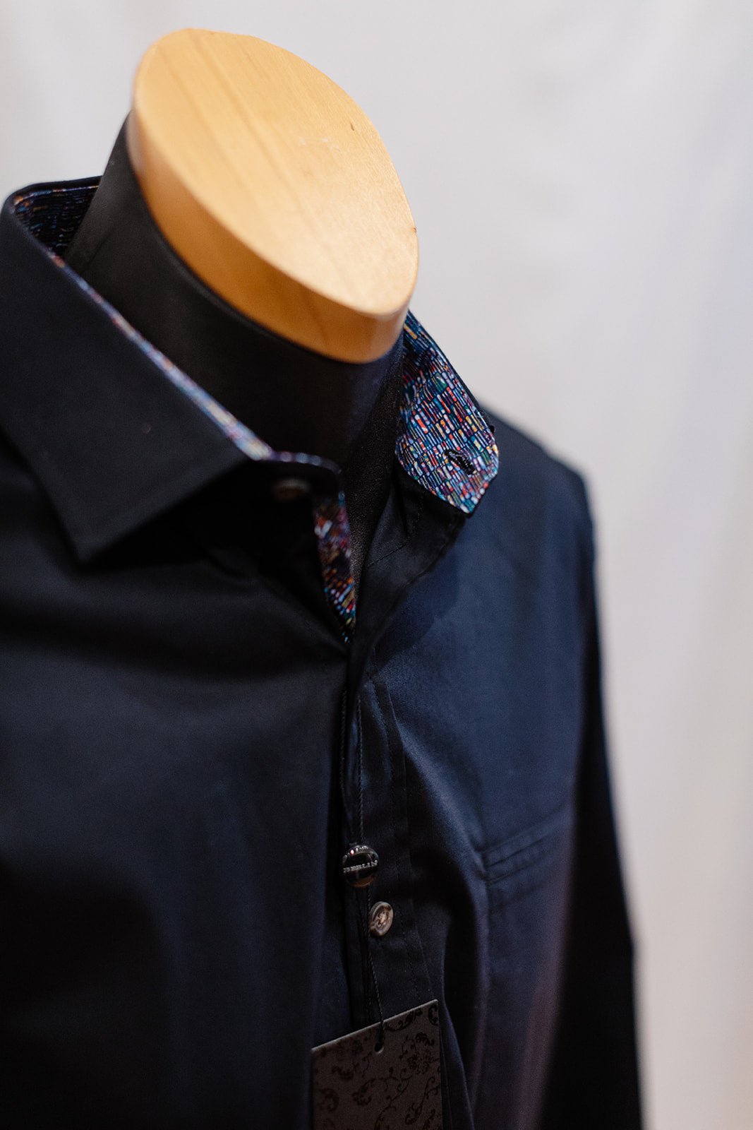 Men's Black Long Sleeve Shirt - Berlin