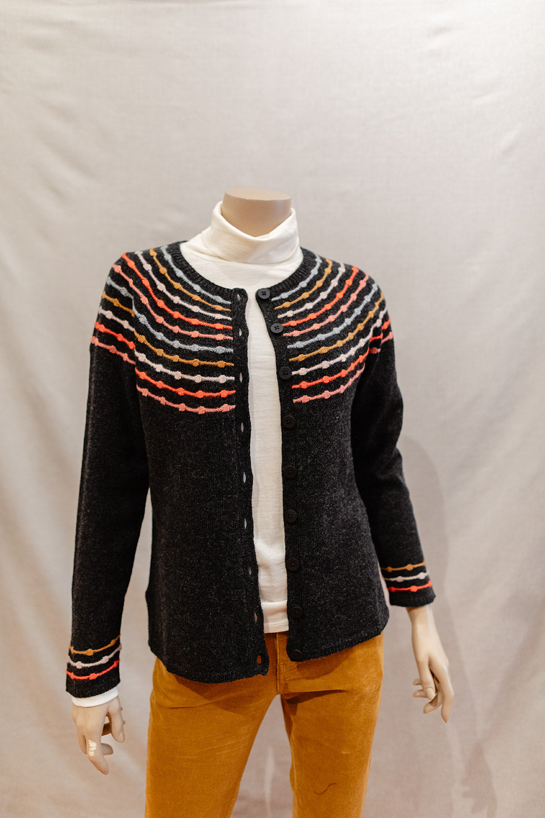 Mansted Cienna Abacus Yoke Lambswool Cardigan