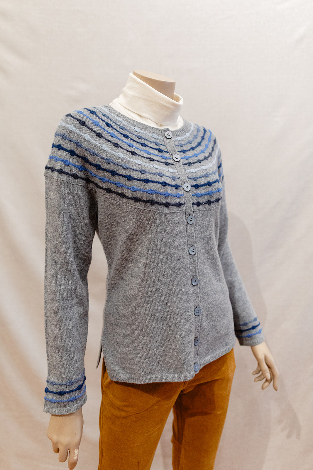 Mansted Cienna Abacus Yoke Lambswool Cardigan
