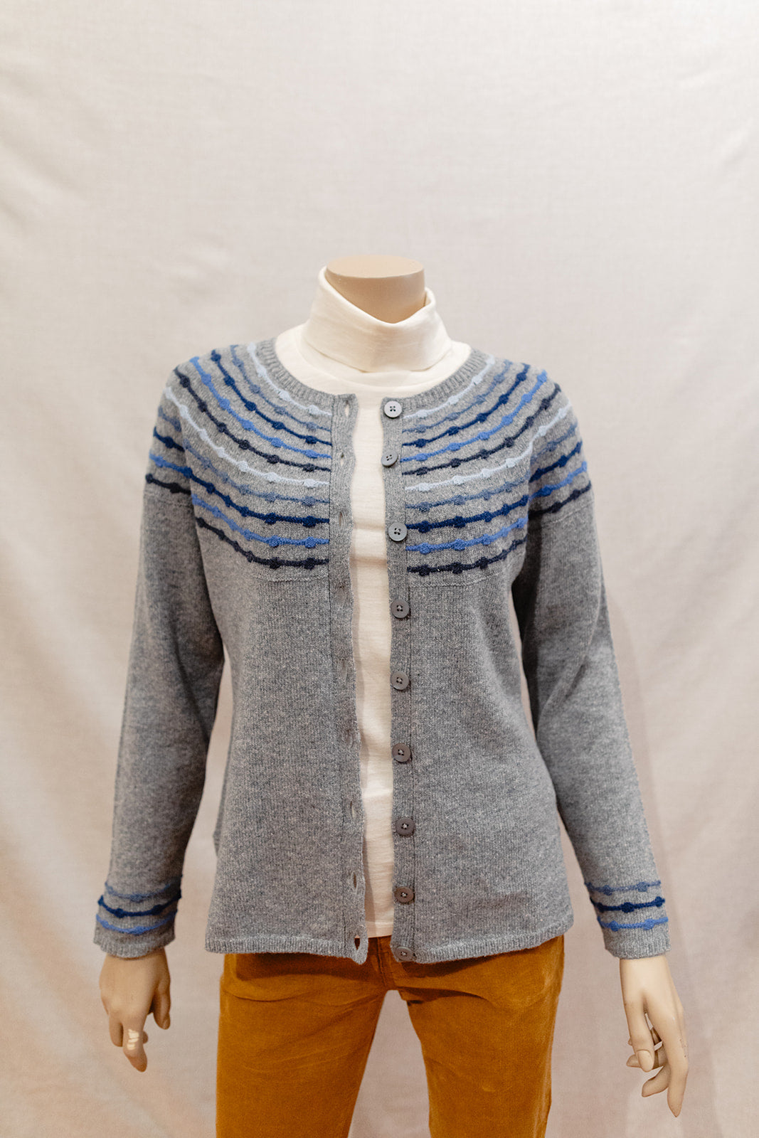 Mansted Cienna Abacus Yoke Lambswool Cardigan