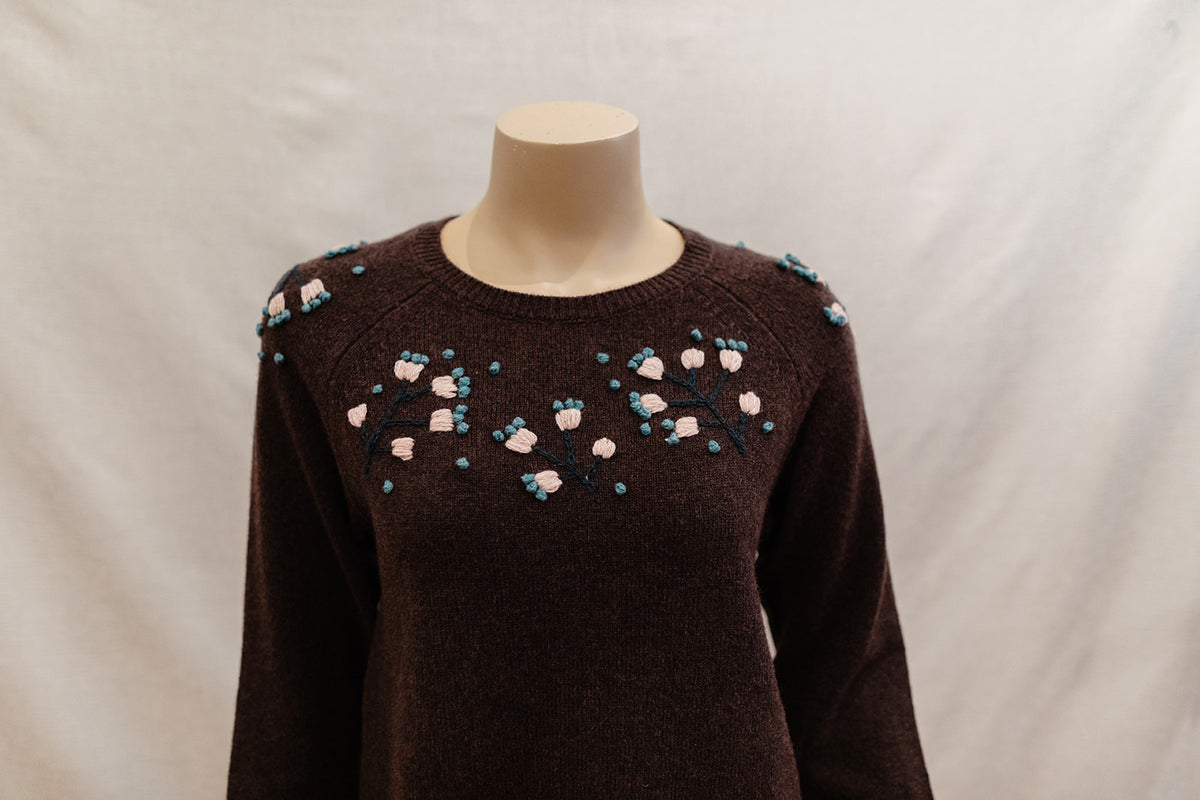 Mansted Vicky Crew Jumper in Dark Brown