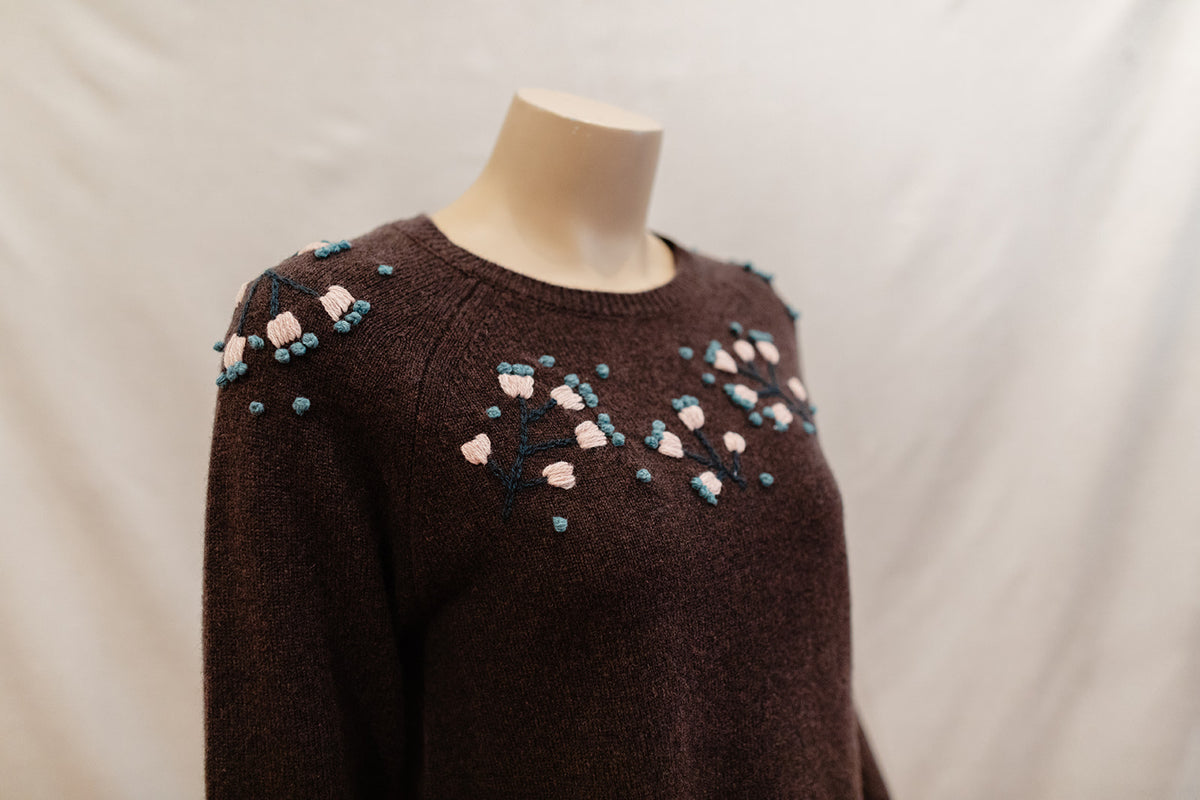 Mansted Vicky Crew Jumper in Dark Brown