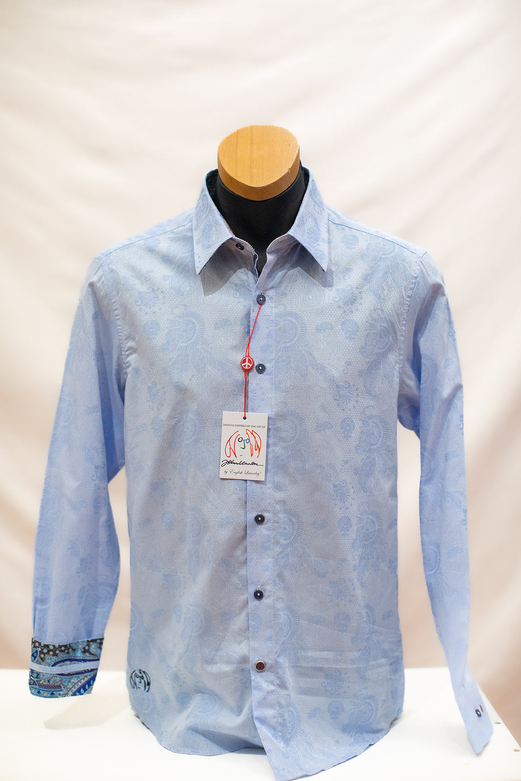 John Lennon Long Sleeve Shirt 'Wilton' in Sky Blue