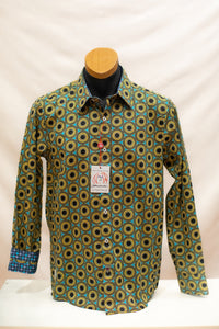 John Lennon Long Sleeve Shirt 'Moston ' in Amber