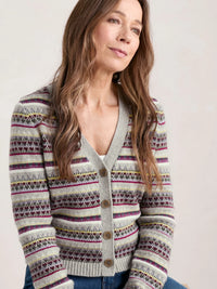 Lamorna Lane Fair Isle Cardigan in Hemmick Aran Multi