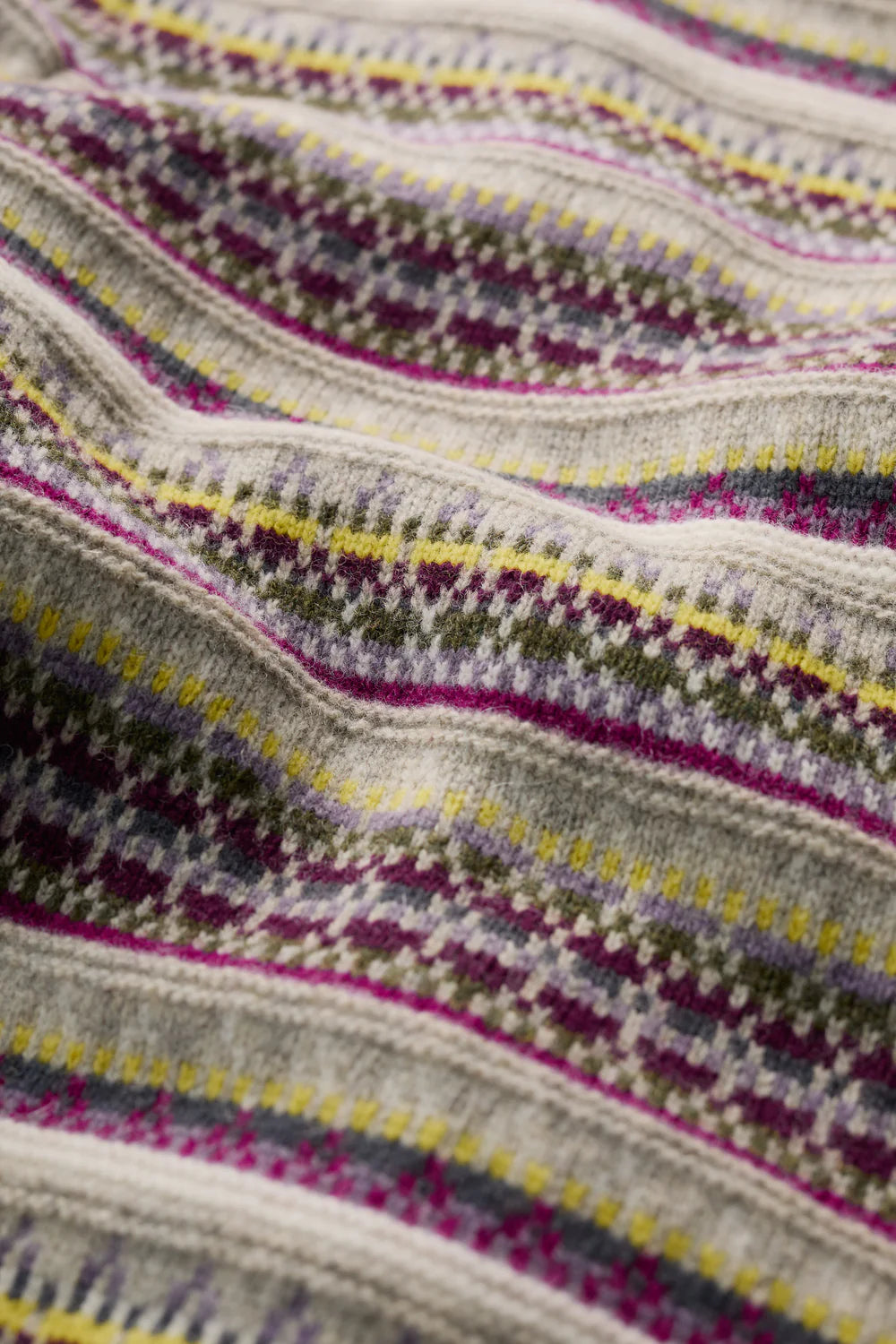 Lamorna Lane Fair Isle Cardigan in Hemmick Aran Multi