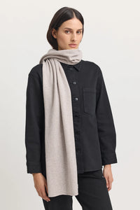 Toorallie Fine Wool Scarf in Cardamon, Light Oat and Sumak