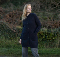 Ladies Fisherman Chunky Over-sized Cardigan in Seabed