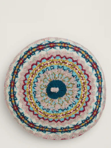 Lundy Bay Beret in Harlyn Pink Grass Multi