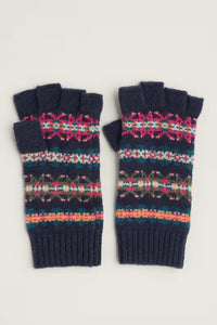 Mabyn Fingerless Gloves in Palace Cove and Wheal Towan