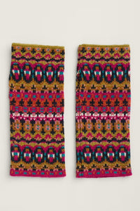 Malva Fingerless Gloves in Fire or Grassland Mix