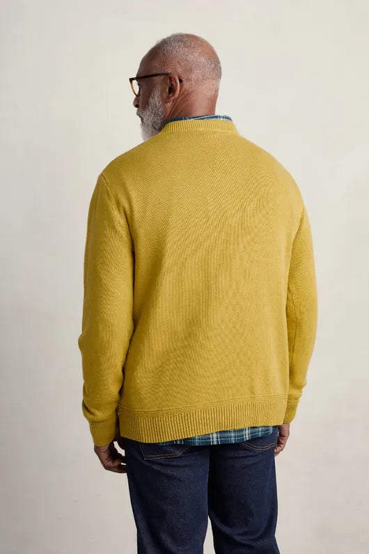 Seasalt Mens Moorstone Jumper in Dark Hay