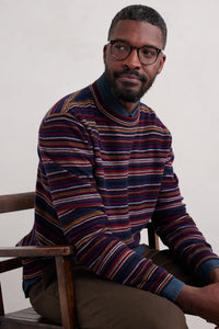Seasalt Mens Notebook Jumper in Dizzard Acer