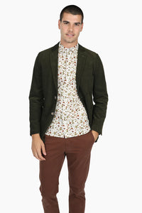 James Harper Olive Corduroy Patch Pocket Blazer