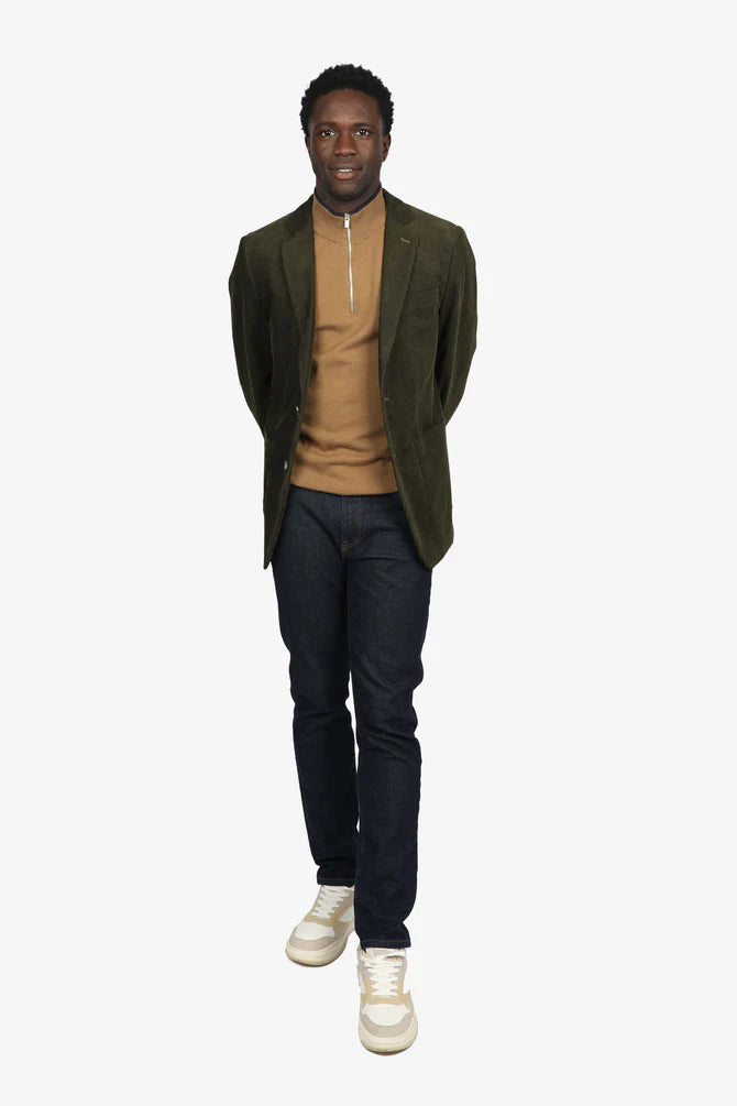 James Harper Olive Corduroy Patch Pocket Blazer