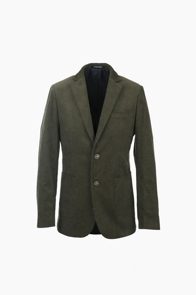 James Harper Olive Corduroy Patch Pocket Blazer