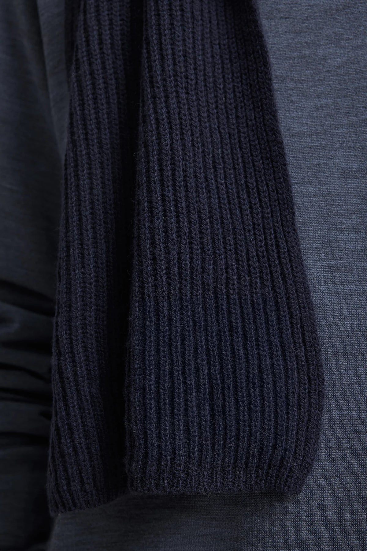Toorallie Rib Knit Scarf - French Navy & Black