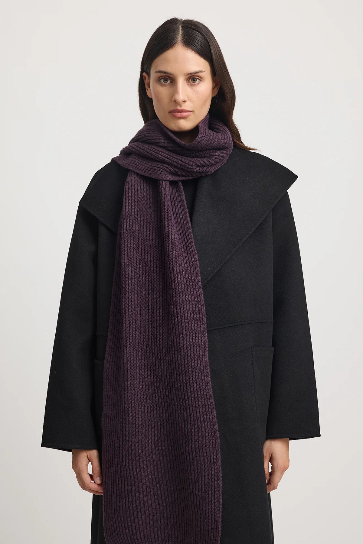 Toorallie Rib Knit Scarf in Lush Green or Sumak