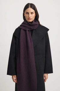 Toorallie Rib Knit Scarf in Lush Green or Sumak