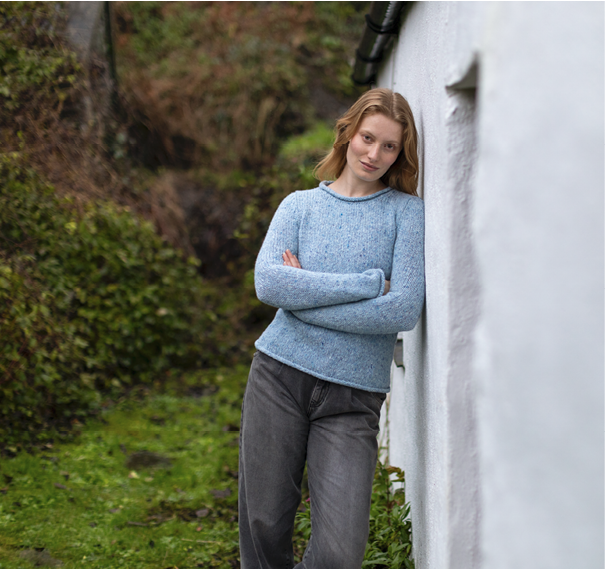 Ladies Fisherman Rolled Edge Jumper (multiple colour options)
