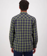 Swanndri Matarangi LS Shirt in Clover/Navy SS202092M