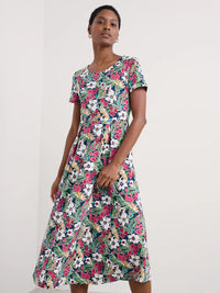Veronica Dress Garden Flowers Night