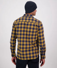 Swanndri Taranaki Tailor LS Shirt in Cashew/Navy