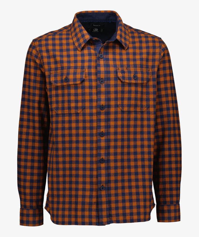 Swanndri Okato V2 Long Sleeve Shirt in Rusty/Navy