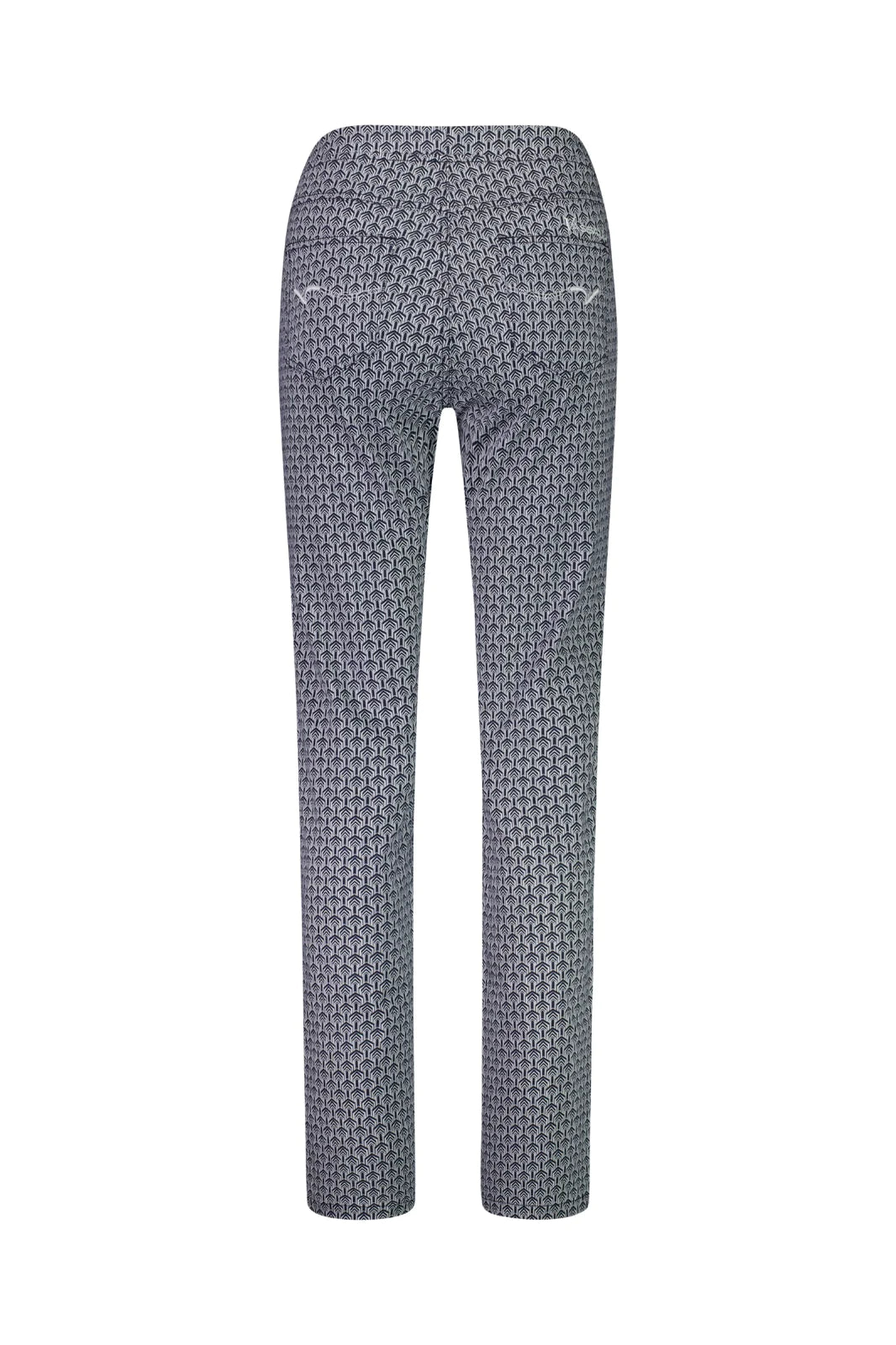 Vassalli 234 Printed Slim Leg Full Length Lightweight Pull-on in Chevron