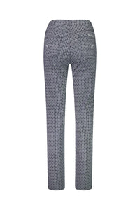 Vassalli 234 Printed Slim Leg Full Length Lightweight Pull-on in Chevron
