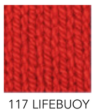 Fisherman Ladies Roll Neck Criss Cross Jumper in Lifebuoy