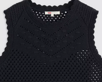 Ladies Levi's Adrienne Crochet Tank in Anthracite Night