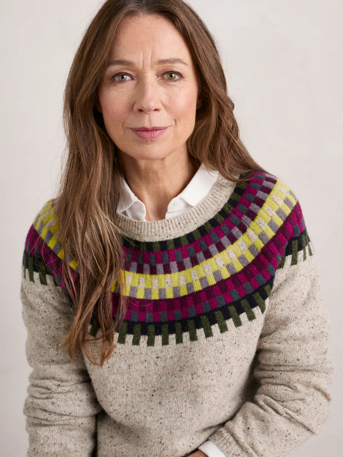 Seasalt Berlewen Jumper Crocquet Aran Multi