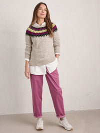 Seasalt Berlewen Jumper Crocquet Aran Multi