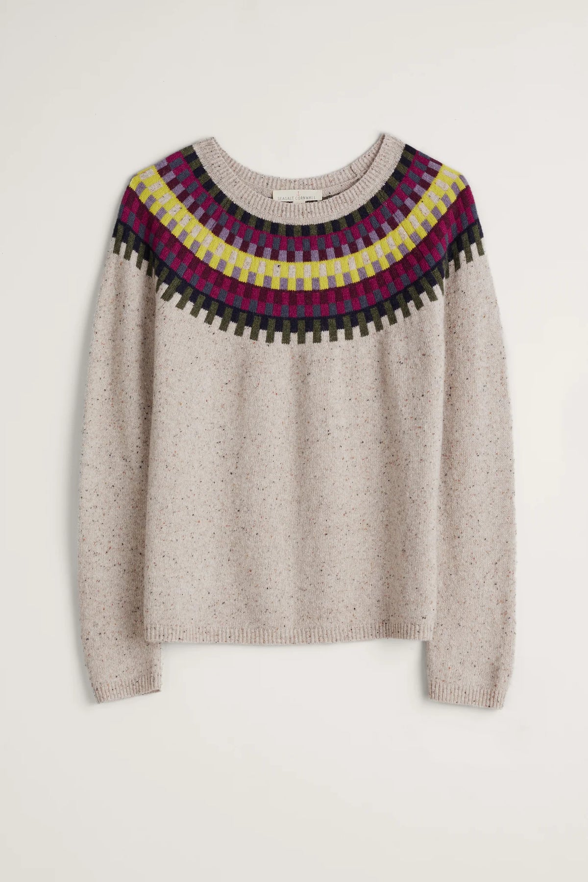 Seasalt Berlewen Jumper Crocquet Aran Multi
