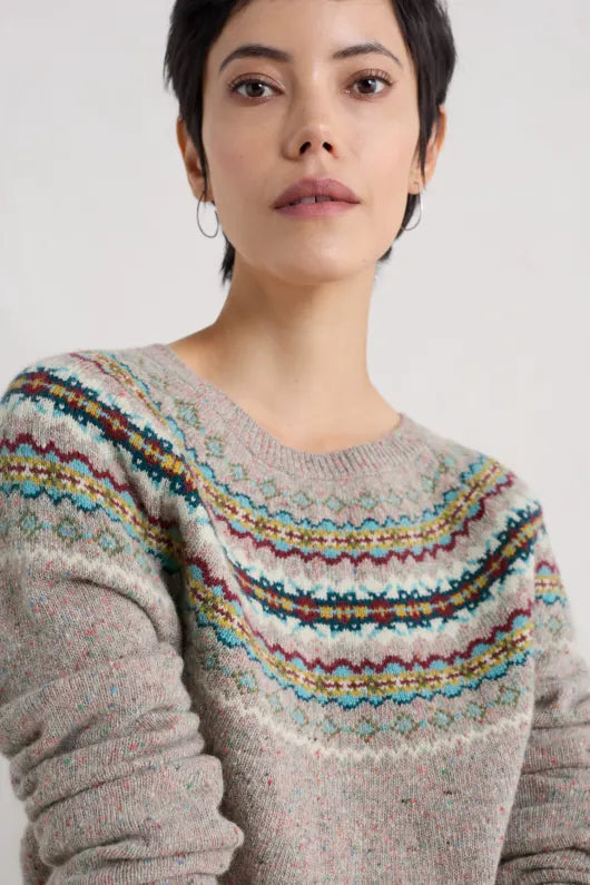 Seasalt Seas Edge Jumper in Harlyn Pink Grass