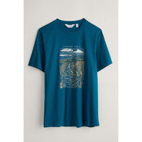Seasalt Mens Midwatch T-Shirt Marazion Marsh - Ocean Drift