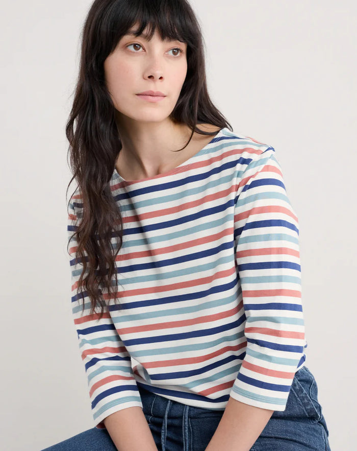 Seasalt Sailor Top in Tri Mini Cornish Chalk Rose Dew