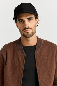 Toorallie Wool Cap - Black Embroidery